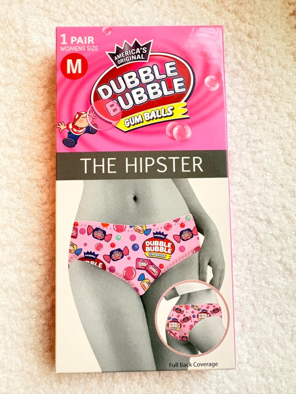 Dubble Bubble Pink Hipster Panty - Dubble Bubble Gum Balls Print